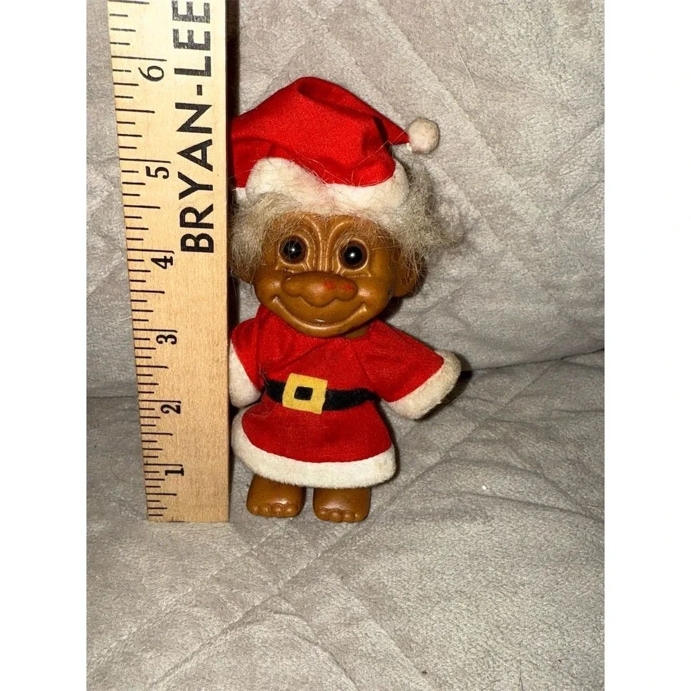 Vintage Russ Troll Doll Santa Claus with White‎ Hair 5 3/4
